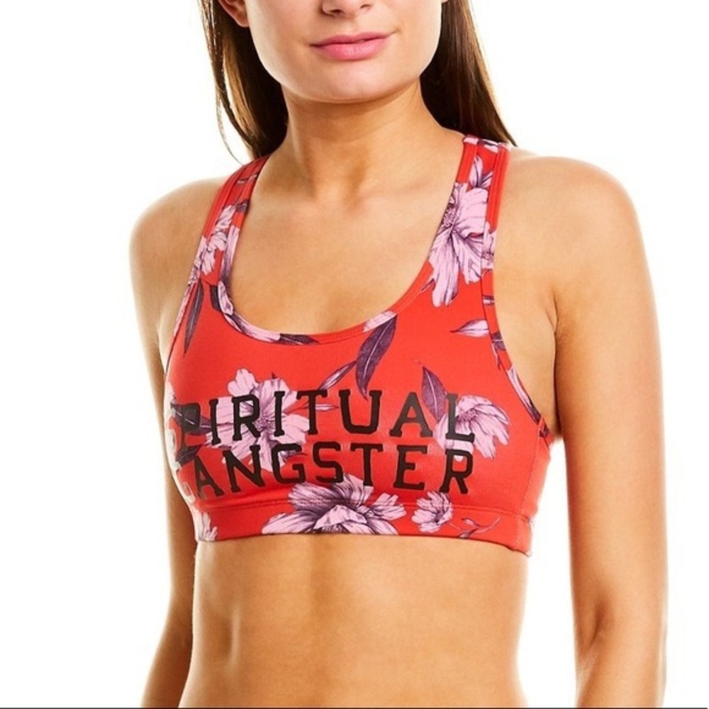 NWT Spiritual Gangster Floral Warrior Sports Bra size small
